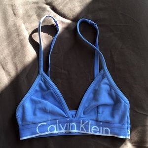 Periwinkle Calvin Klein sports bra
